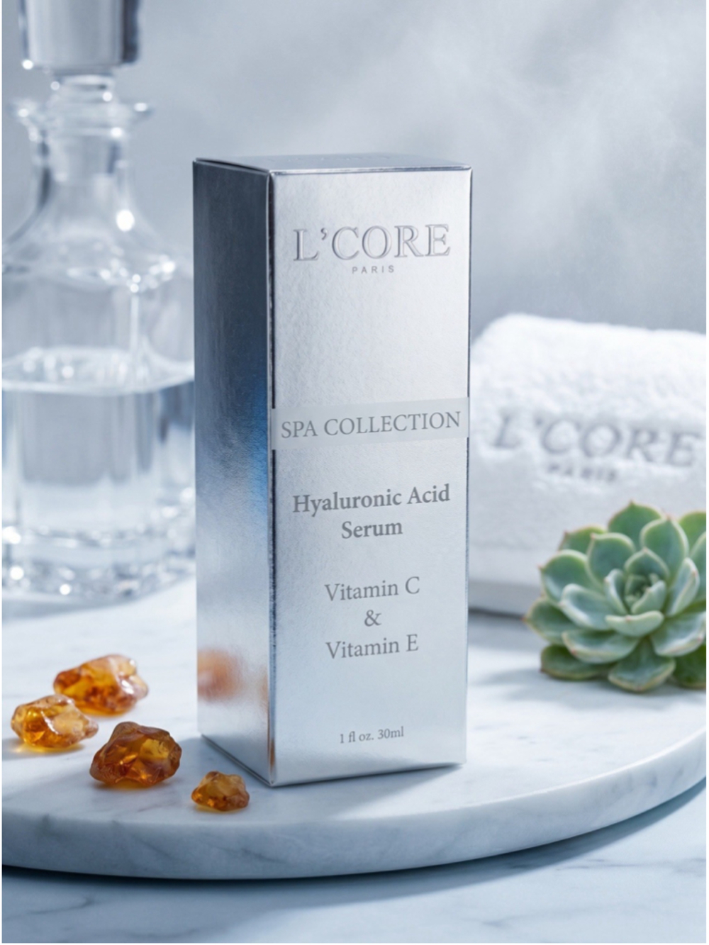 L'core Paris Spa Collection Serum Beauty Product Face Cream Hyaluronic Acid C&E